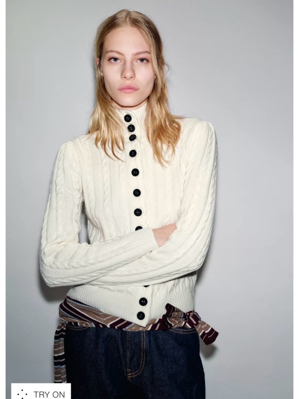 Zara Cable Knit Cardigan